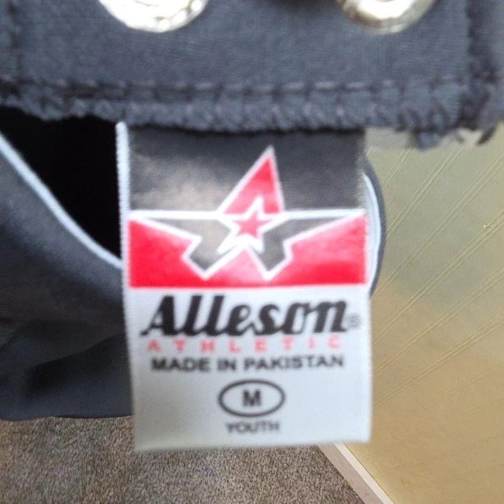 Alleson Athletic Pants Youth Medium Gray Baseball Ankle Elastic Cuff Polyester